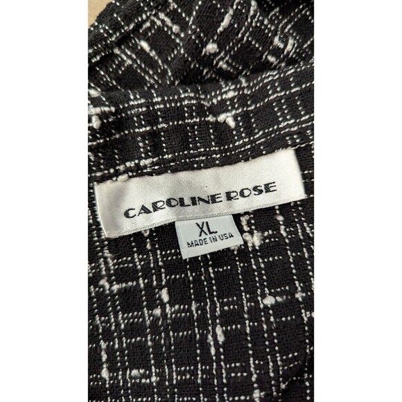 Caroline Rose‎ Boucle Tweed Crosshatch Front Big Buttons Vented Coat Jacket XL - Picture 8 of 10